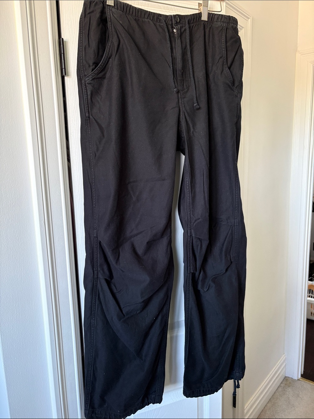 TNA Black womens Jogger-Style Sweatpants with Drawstring